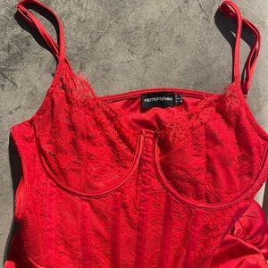 Red corset dress (worn once)